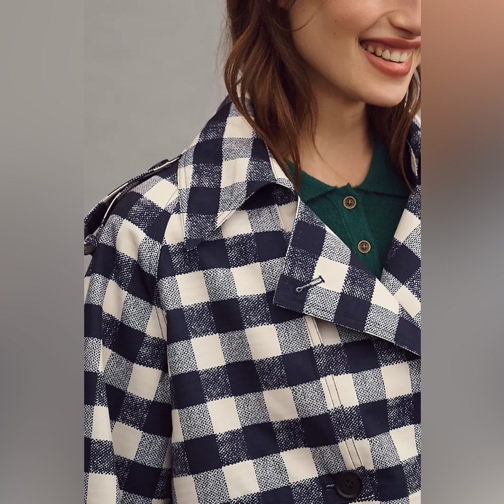 New Without Tags• Anthropology • Maeve Crop Trench Coat (xs) - Picture 7 of 7